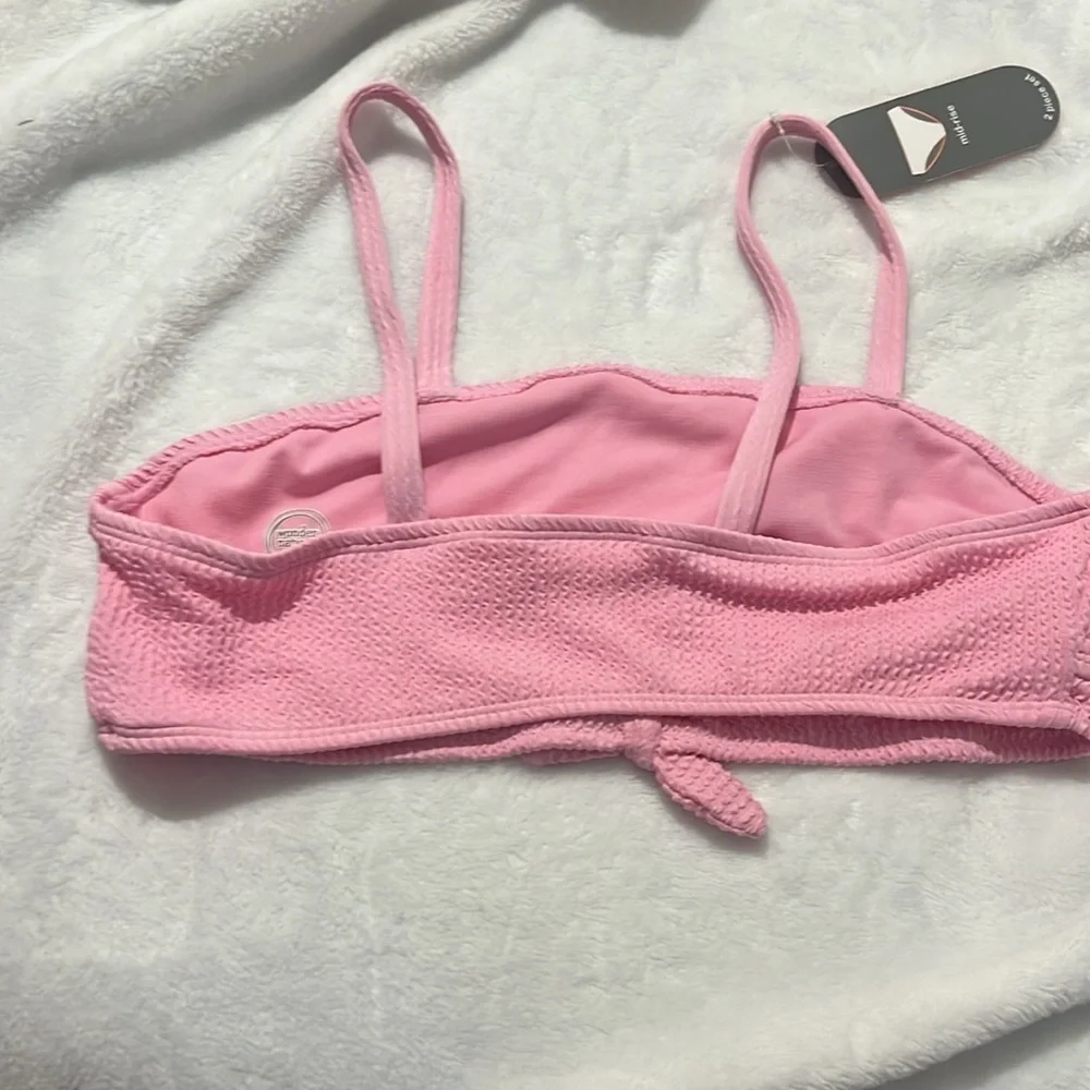 New Wonder Nation Girls Tie Front Bikini Swimsuit with UPF 50 Size XL 14-16 NWT